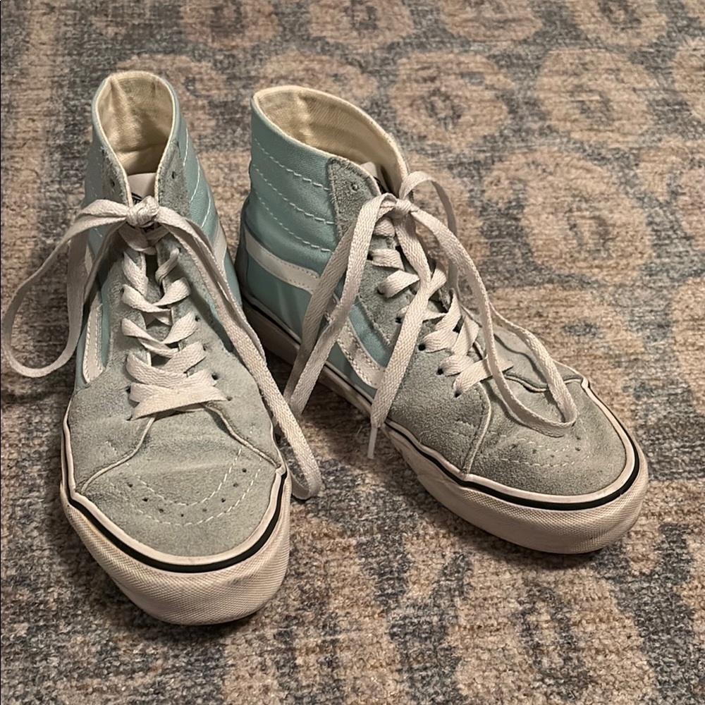 Vans light blue high tops